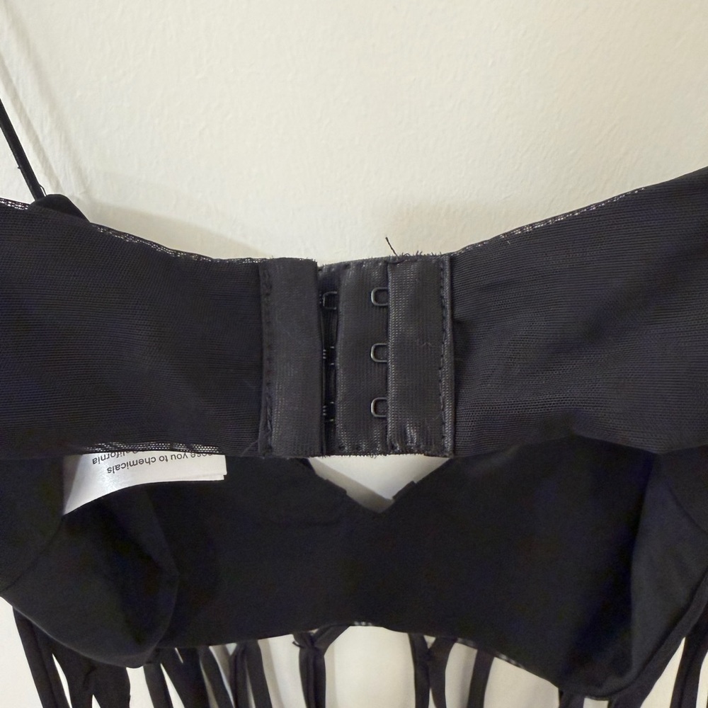 Rehab Black Rhinestone Loop Bra Top - Picture 4 of 4